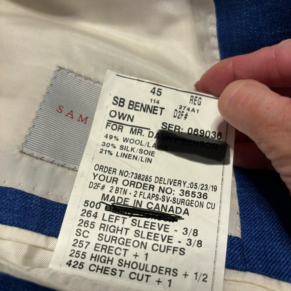 Men’s custom Samuelsohn jacket.. - Picture 4 of 8